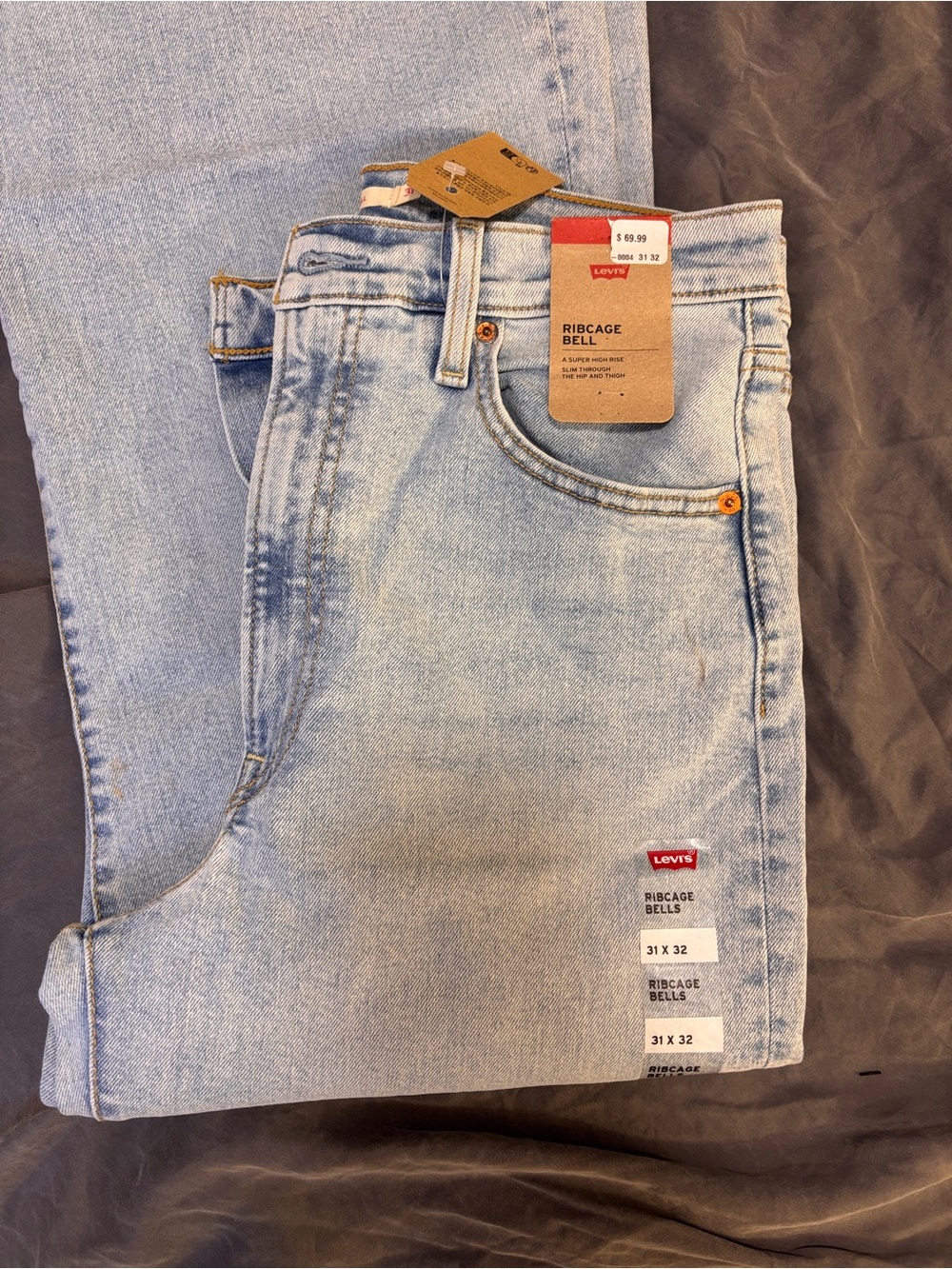 Levi's Ribcage Bell Light Blue women's Jeans